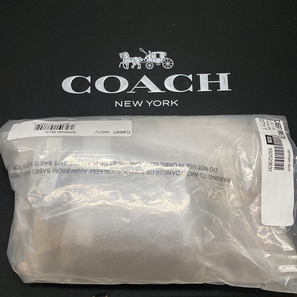 Coach Poppy Crossbody In Rainbow Signature Canvas Textile Leather Double purse - Picture 5 of 11